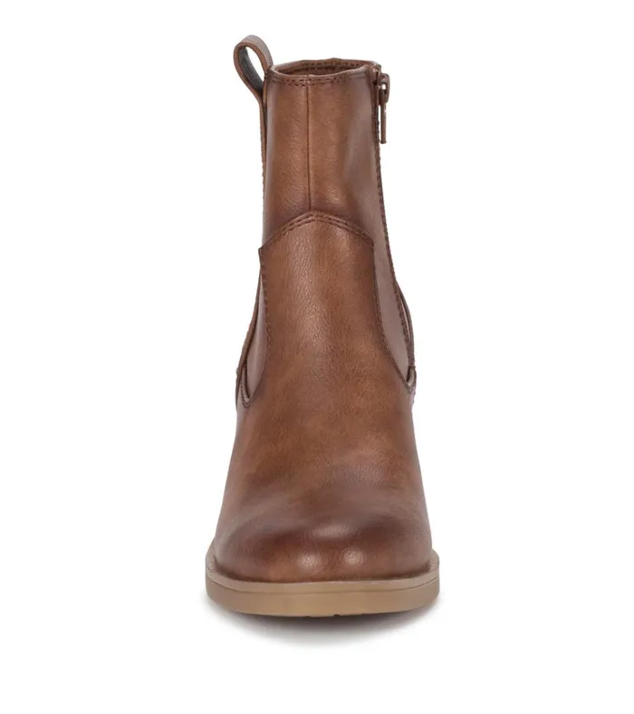 Women Covina Block Heel Bootie Brush Brown Baretraps Booties