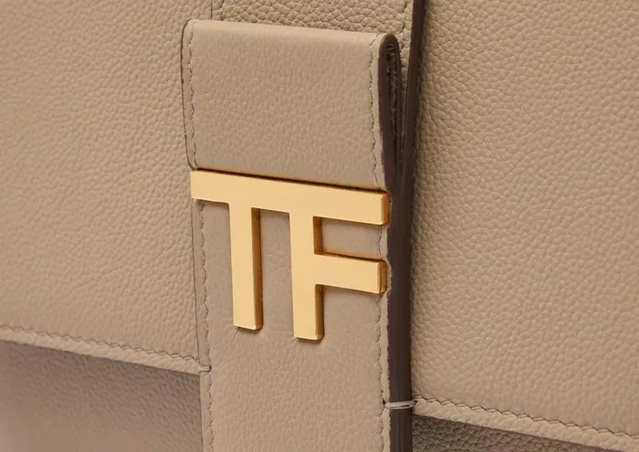 Women Cross Body Bags Tom Ford Grain Leather Tf Chain Shoulder Bag Silk Taupe