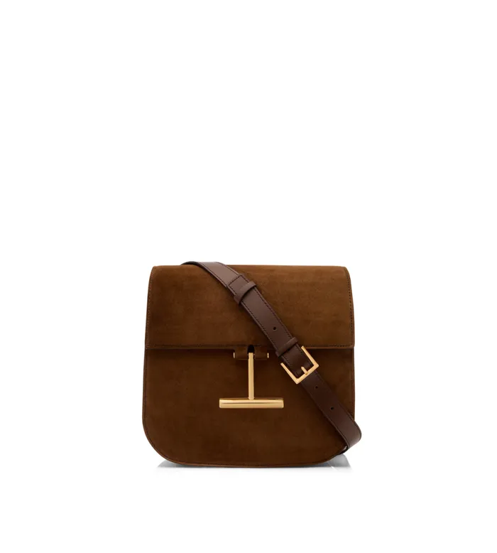 Women Cross Body Bags Tom Ford Suede And Leather Tara Mini Crossbody Whisky