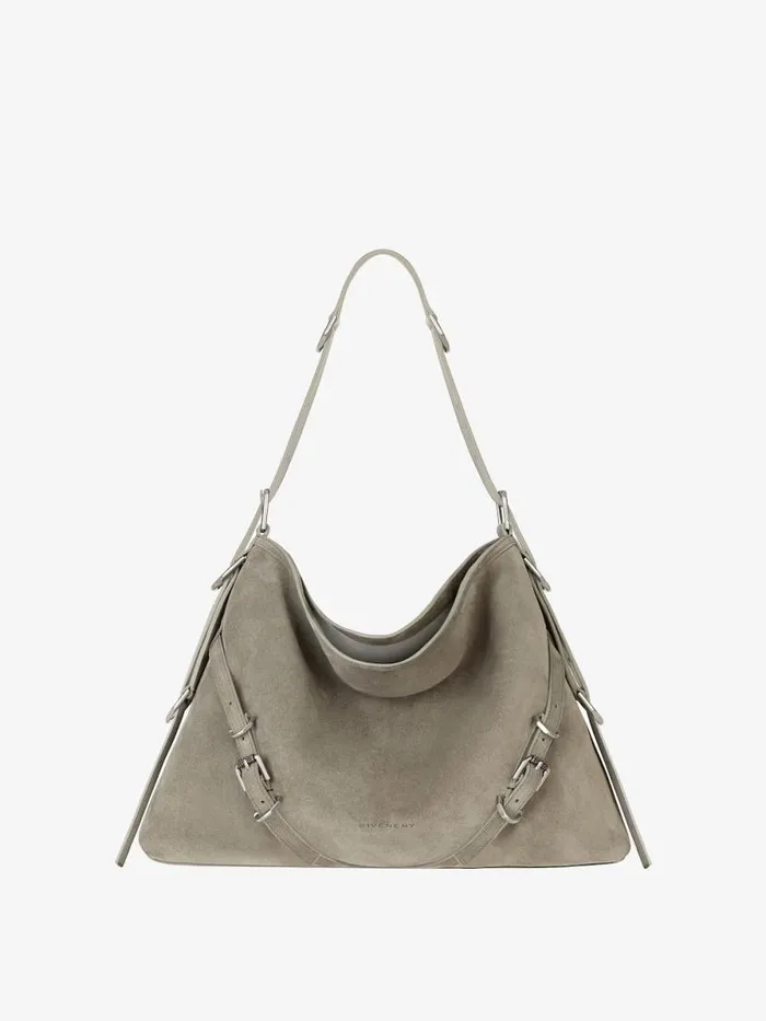 Women Crossbody Bags Givenchy Medium Voyou Bag In Suede Medium Grey