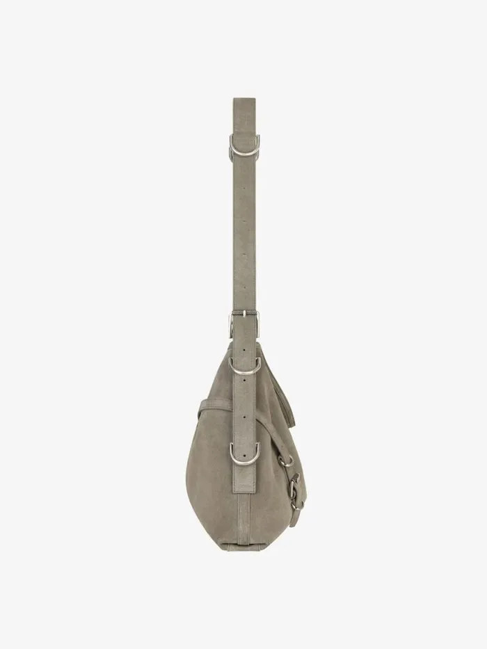Women Crossbody Bags Givenchy Medium Voyou Bag In Suede Medium Grey
