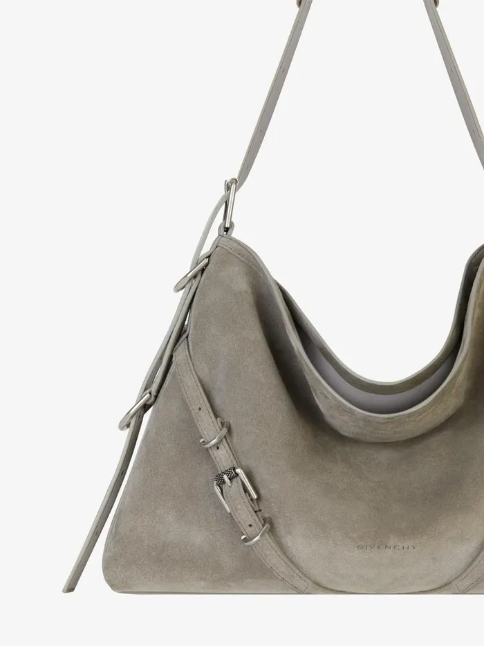 Women Crossbody Bags Givenchy Medium Voyou Bag In Suede Medium Grey