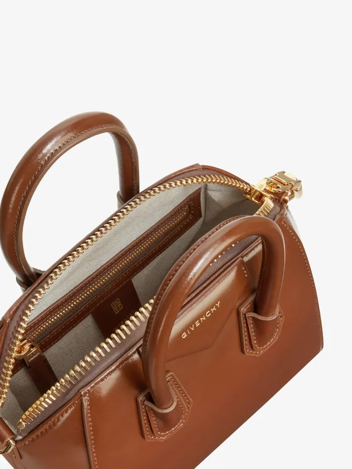 Women Crossbody Bags Givenchy Mini Antigona Bag In Box Leather Walnut Brown Women Crossbody Bags Givenchy Mini Antigona Bag In Box Leather Walnut Brown