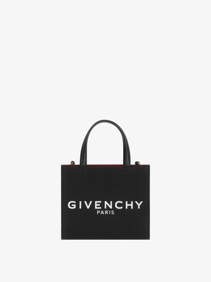 Women Crossbody Bags Givenchy Mini GTote Shopping Bag In Canvas Black