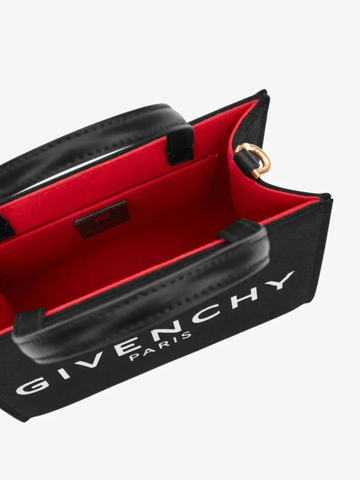 Women Crossbody Bags Givenchy Mini GTote Shopping Bag In Canvas Black Women Crossbody Bags Givenchy Mini GTote Shopping Bag In Canvas Black