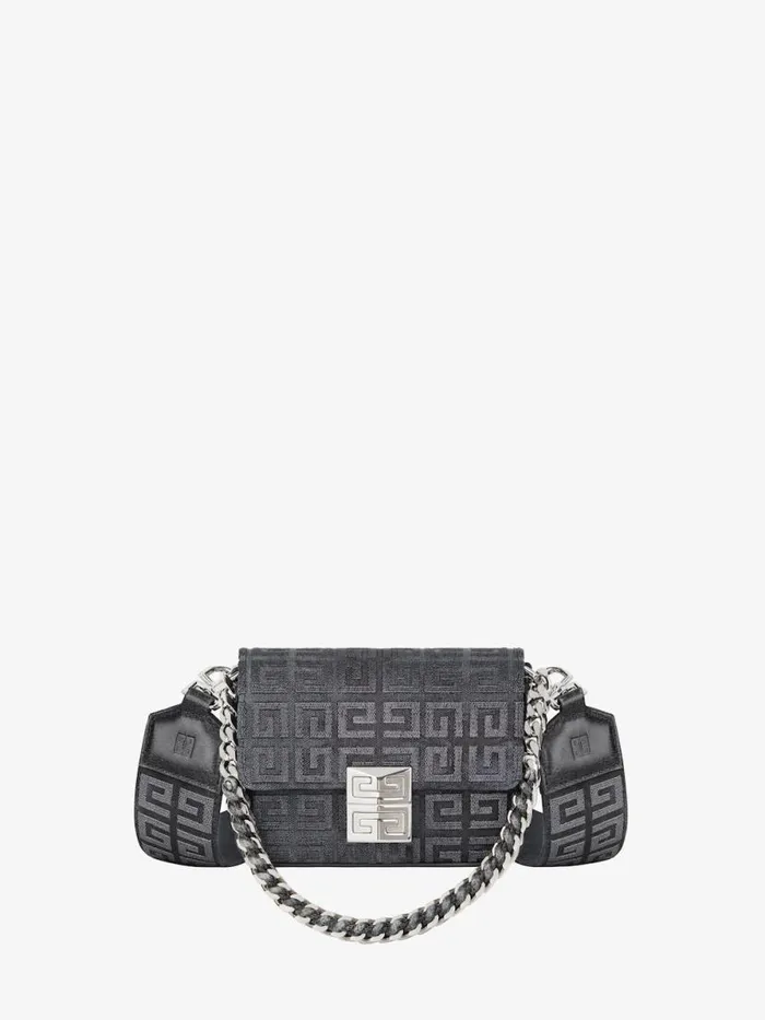 Women Crossbody Bags Givenchy Small 4G Bag In Lurex Embroidery With Chain Dark Grey