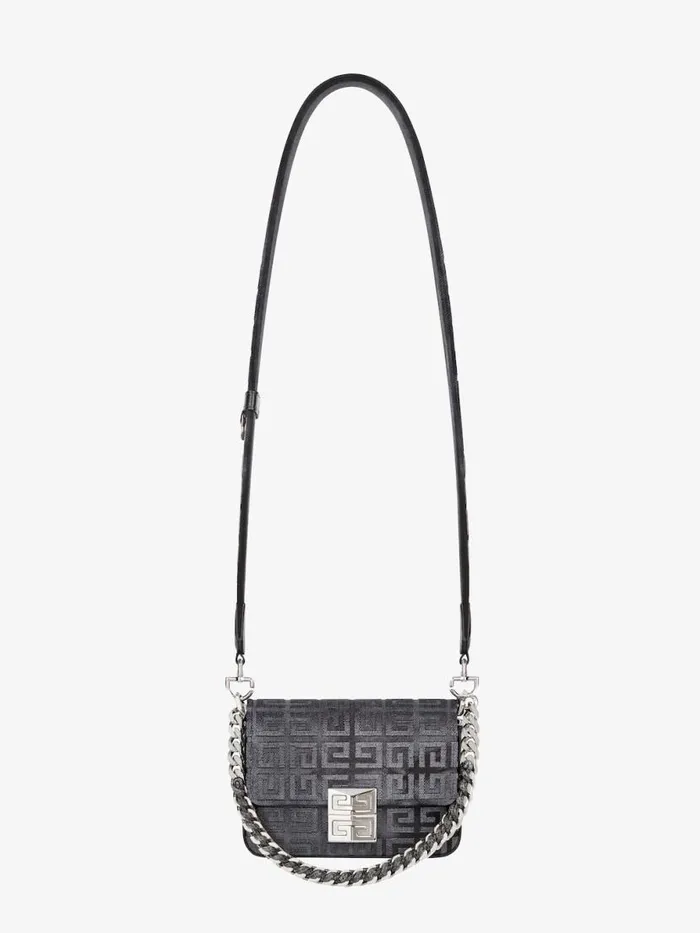 Women Crossbody Bags Givenchy Small 4G Bag In Lurex Embroidery With Chain Dark Grey