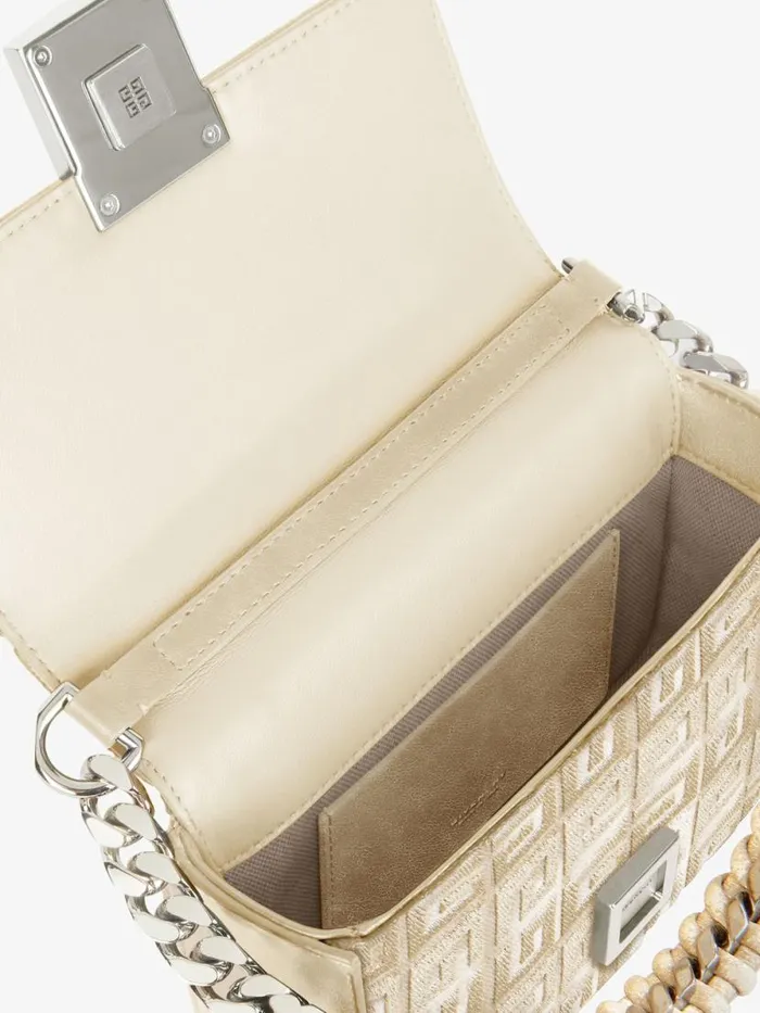 Women Crossbody Bags Givenchy Small 4G Bag In Lurex Embroidery With Chain Dusty Golden Women Crossbody Bags Givenchy Small 4G Bag In Lurex Embroidery With Chain Dusty Golden