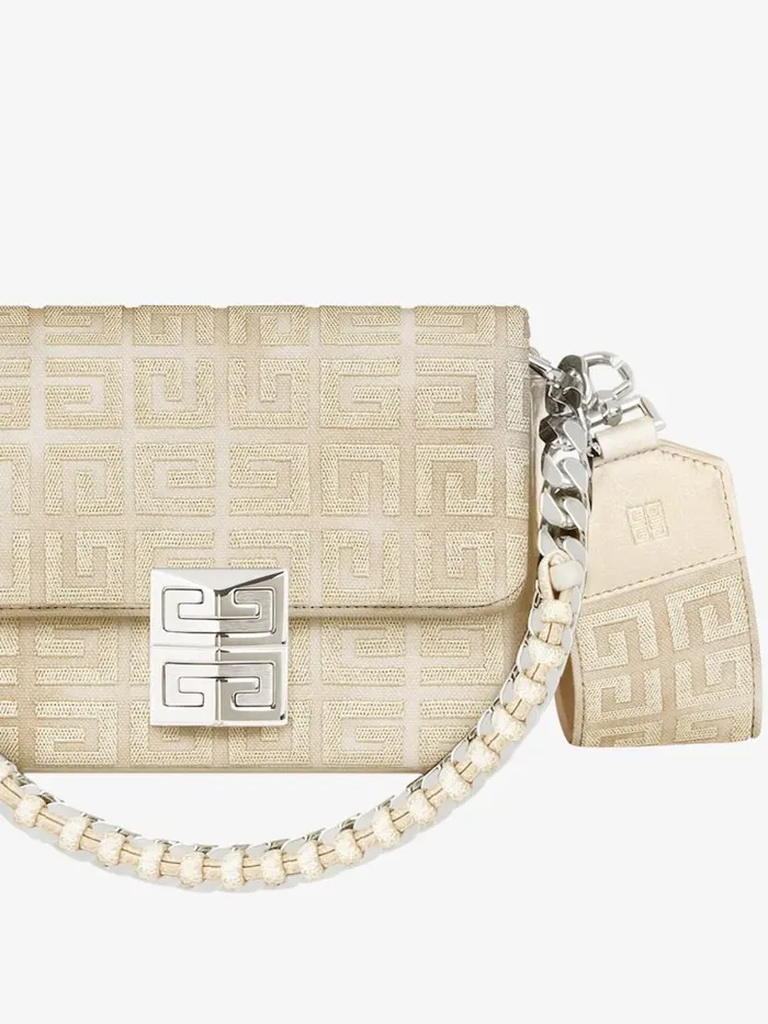 Women Crossbody Bags Givenchy Small 4G Bag In Lurex Embroidery With Chain Dusty Golden Women Crossbody Bags Givenchy Small 4G Bag In Lurex Embroidery With Chain Dusty Golden