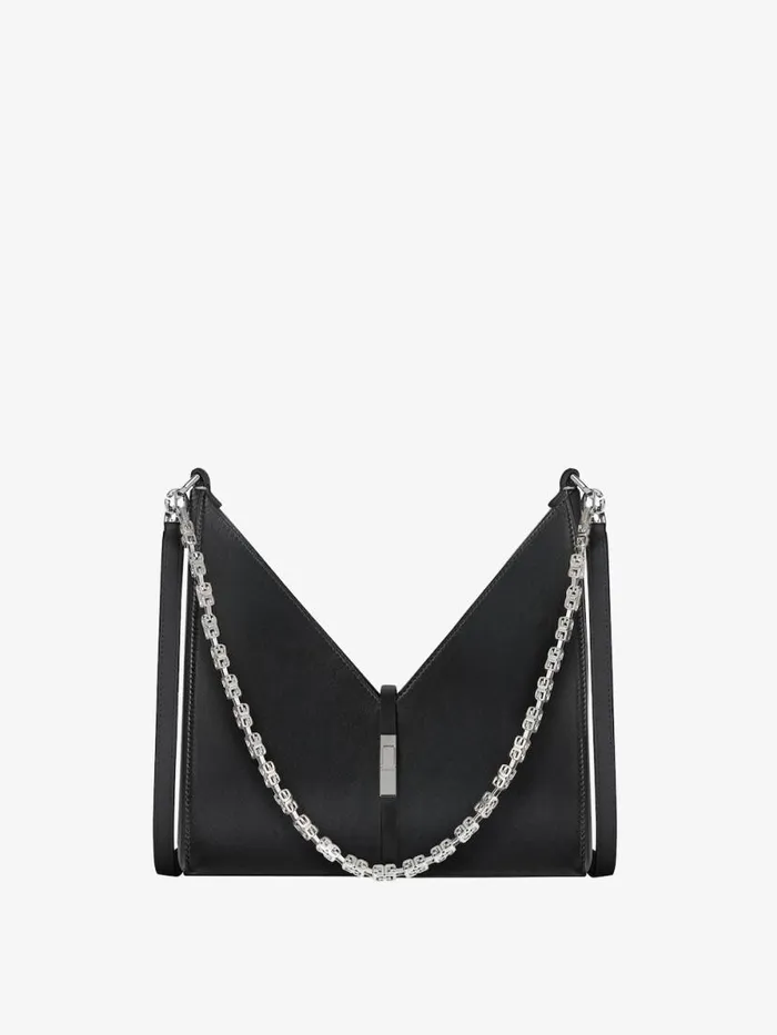 Women Crossbody Bags Givenchy Small Cut Out Bag In Box Leather With Chain Black