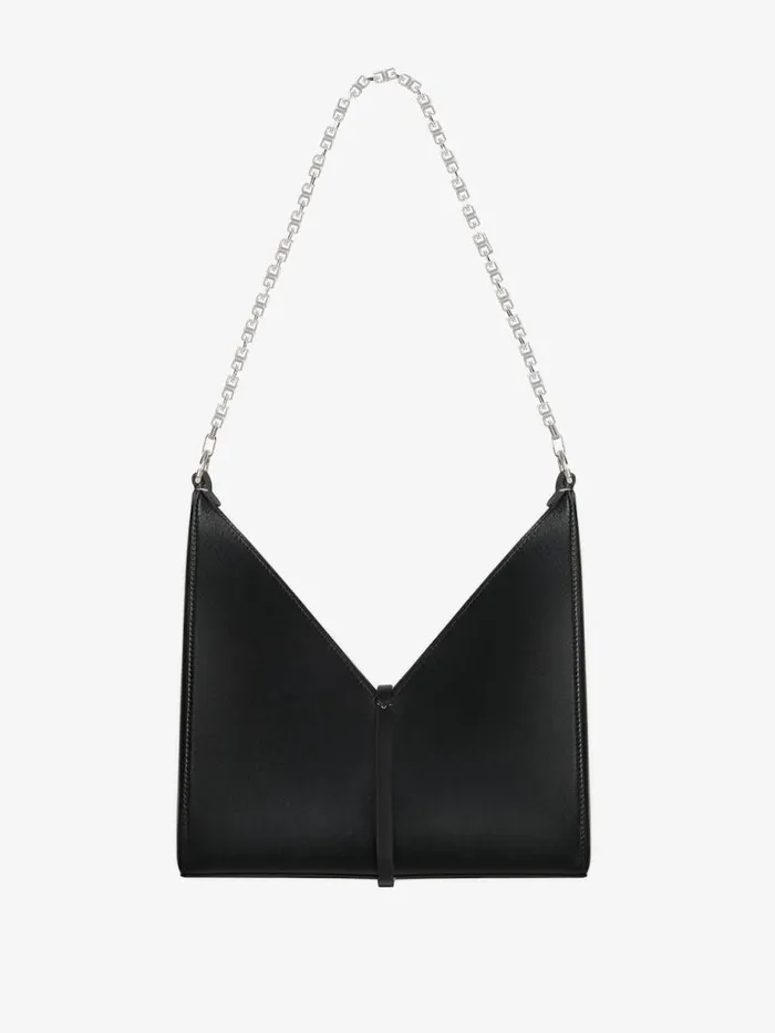 Women Crossbody Bags Givenchy Small Cut Out Bag In Box Leather With Chain Black