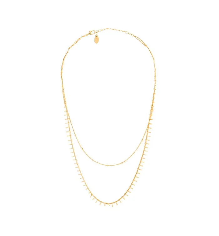 Women Dainty DoubleStrand Necklace 8211 Gold Promod Jewellery
