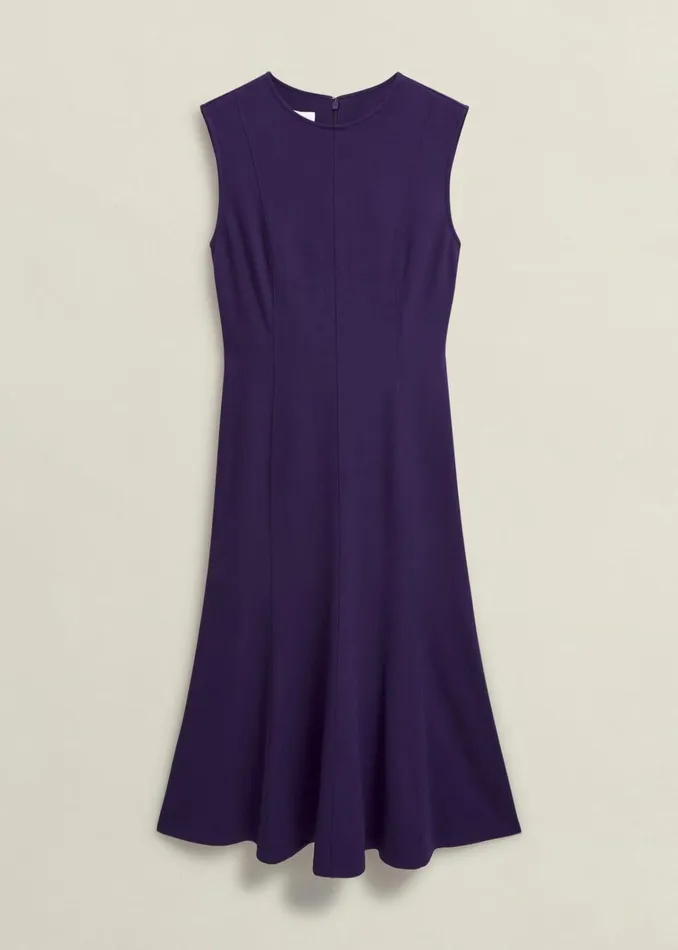 Women Davina Ponte Dress Grape Purple Hobbs Dresses and Jumpsuits