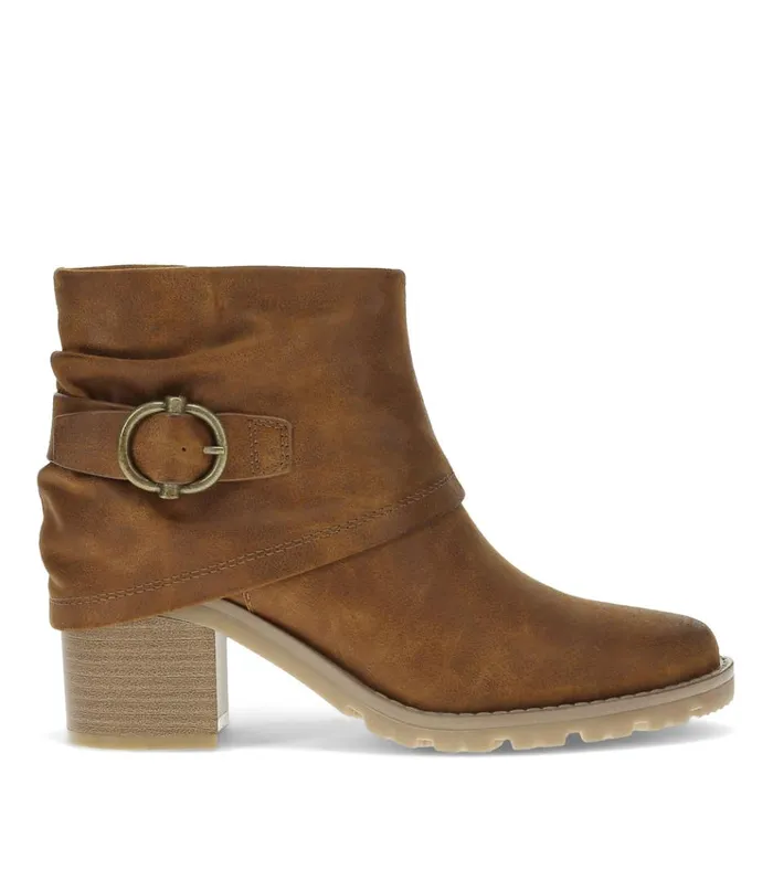 Women Deborah Block Heel Bootie Toffee Baretraps Booties