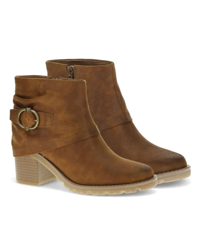 Women Deborah Block Heel Bootie Toffee Baretraps Booties
