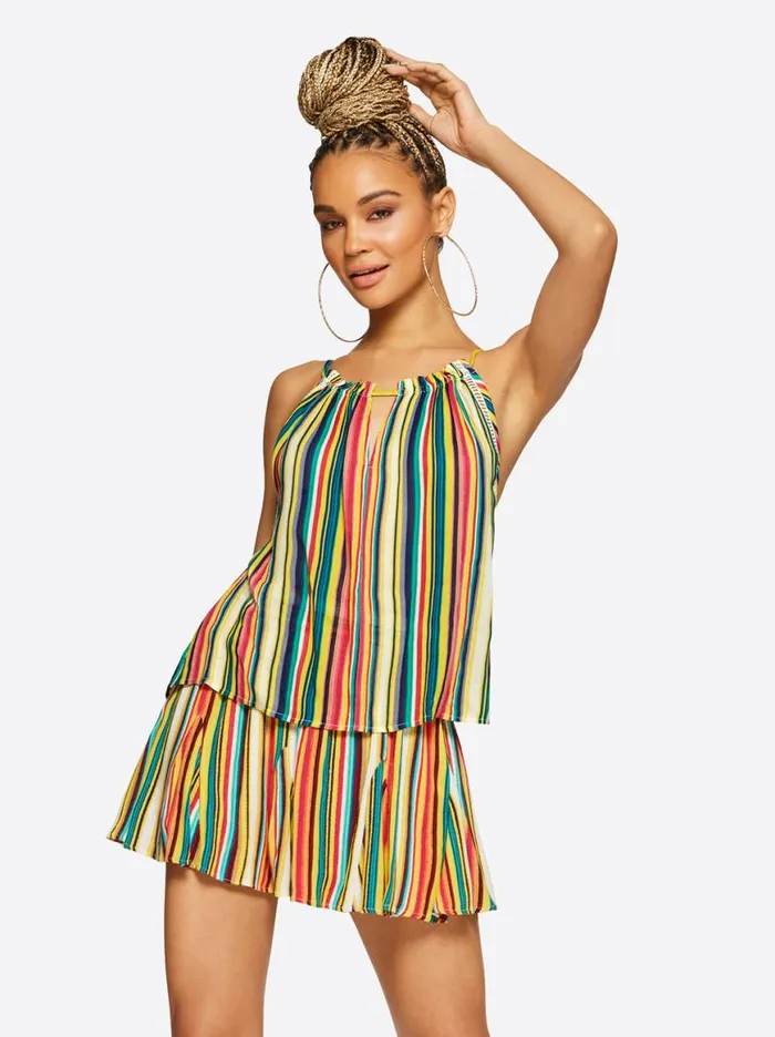 Women Demi Tank In Torrid Stripe Jessica Simpson Tops and Tees