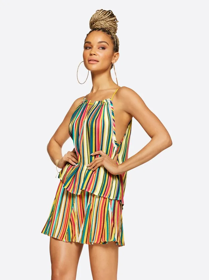 Women Demi Tank In Torrid Stripe Jessica Simpson Tops and Tees