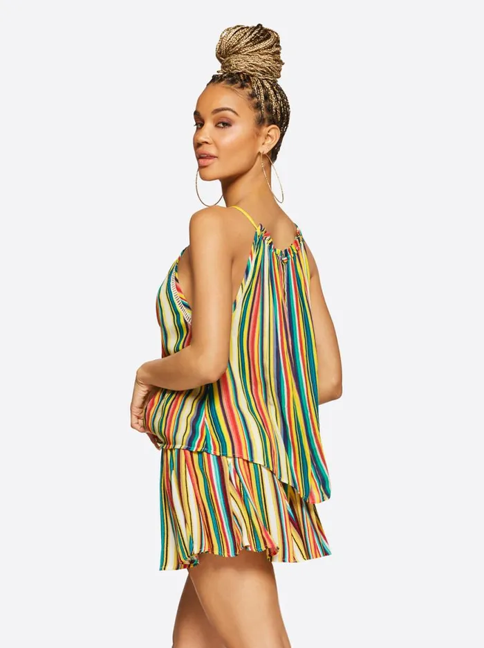 Women Demi Tank In Torrid Stripe Jessica Simpson Tops and Tees
