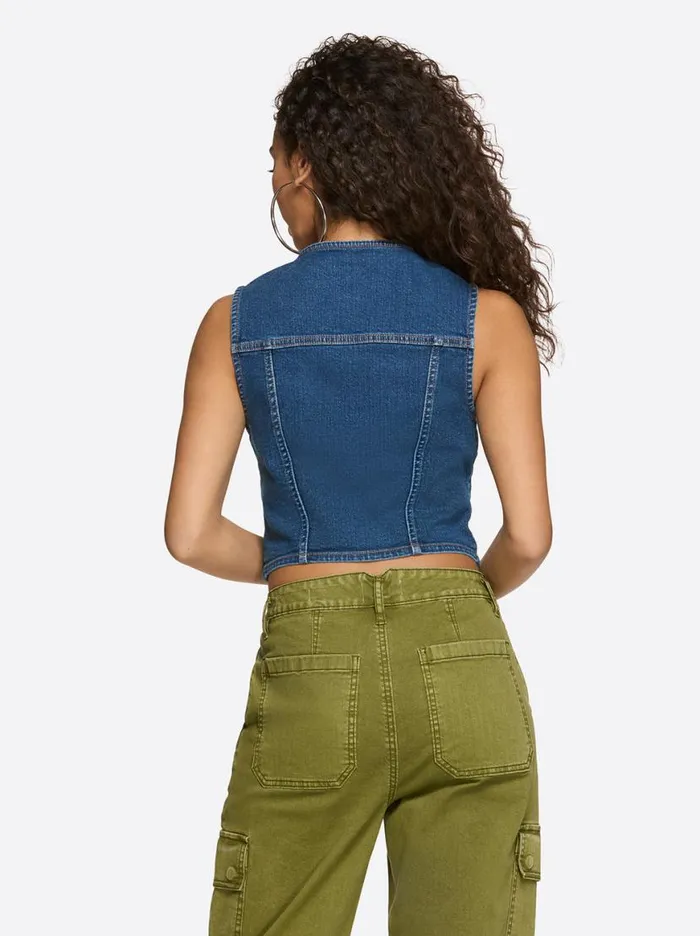 Women Denim Vest In Presence Jessica Simpson Denim