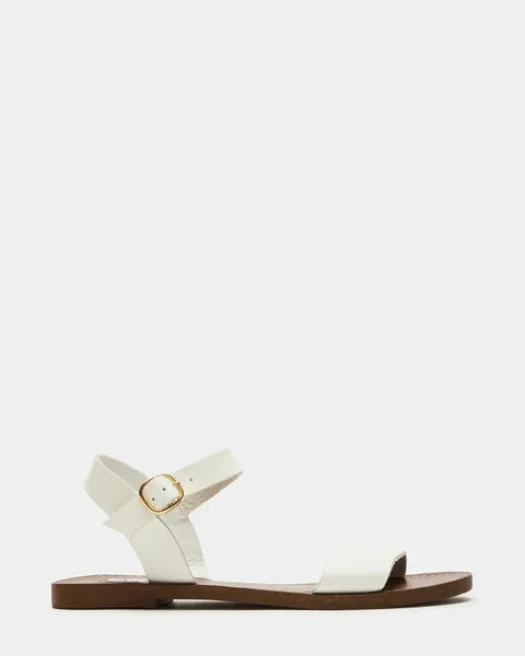 Women DONDDI WHITE LEATHER White Leather Steve Madden Sandals