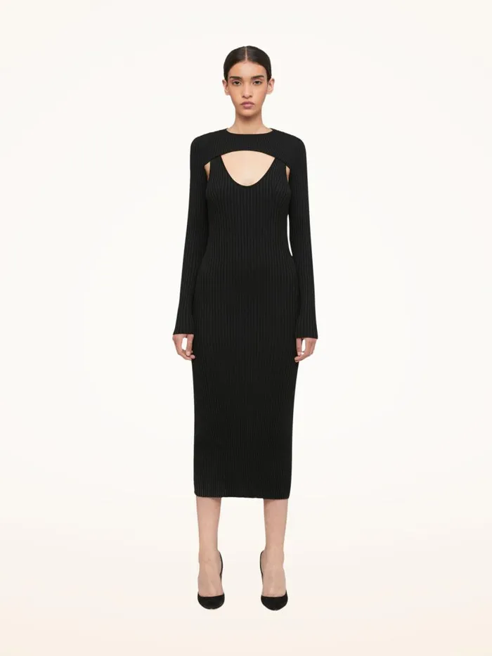 Women Dresses and Skirts Wolford Contoured Ribs Dress Black