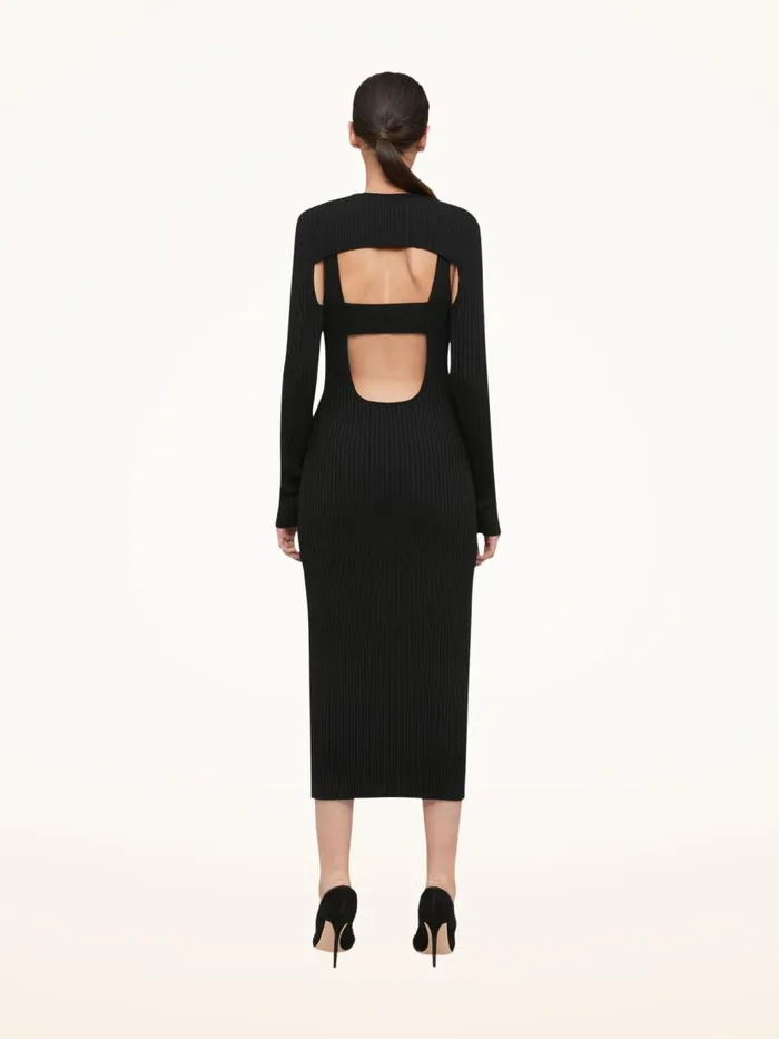 Women Dresses and Skirts Wolford Contoured Ribs Dress Black