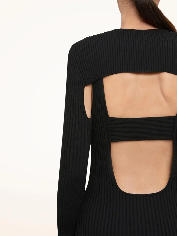 Women Dresses and Skirts Wolford Contoured Ribs Dress Black