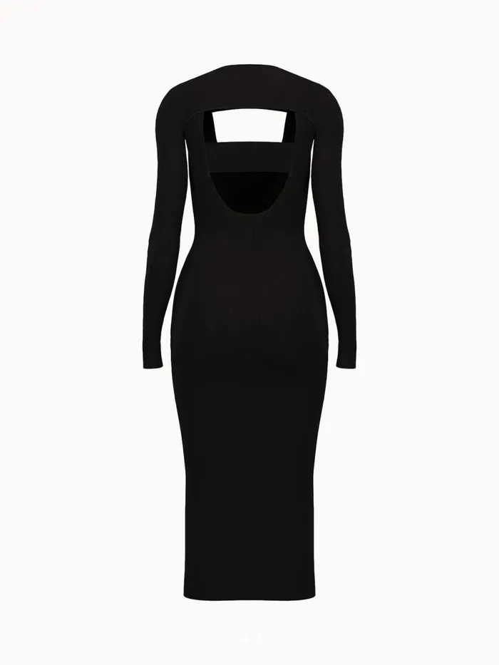 Women Dresses and Skirts Wolford Contoured Ribs Dress Black