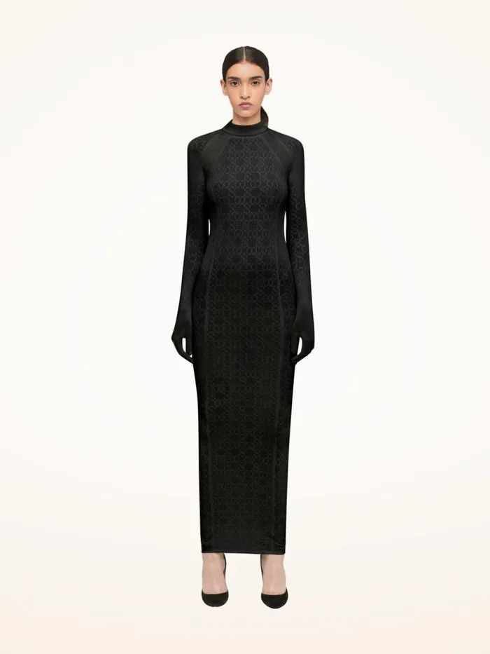 Women Dresses and Skirts Wolford Intricate Sheer Pattern Dress Black