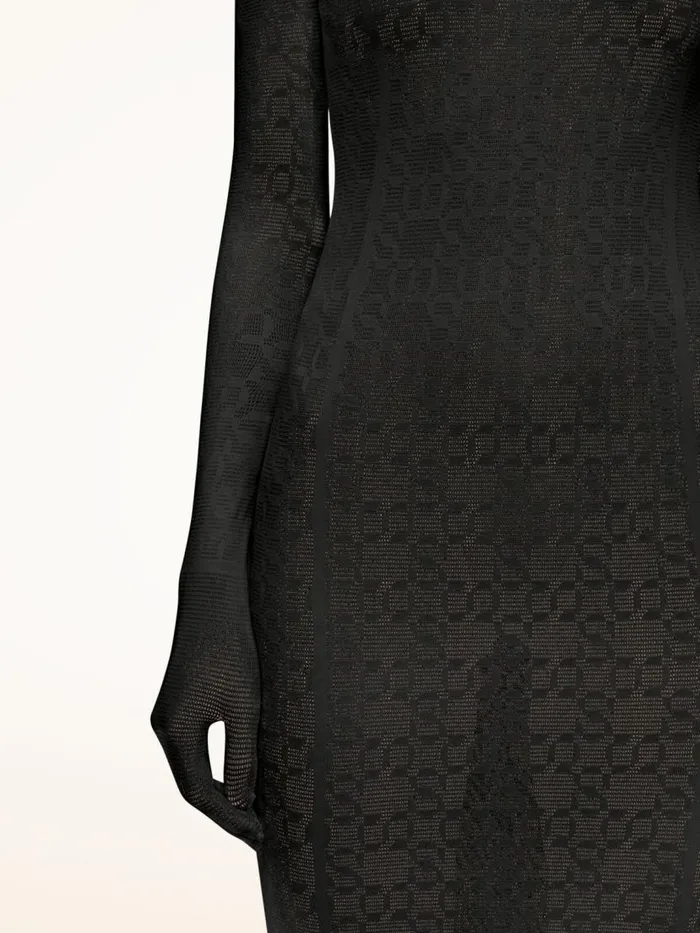 Women Dresses and Skirts Wolford Intricate Sheer Pattern Dress Black