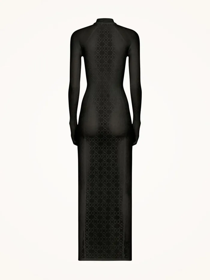 Women Dresses and Skirts Wolford Intricate Sheer Pattern Dress Black