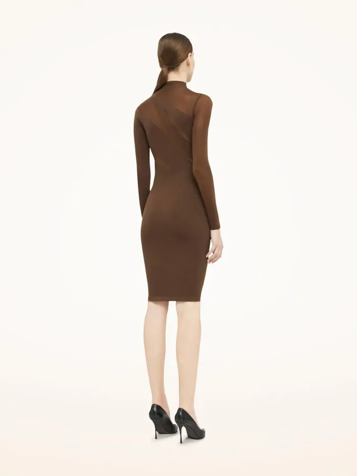 Women Dresses and Skirts Wolford Sheer Opaque Dress Umber