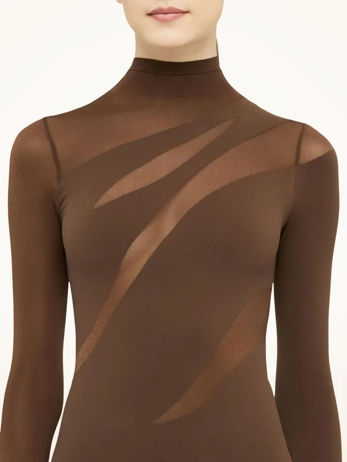 Women Dresses and Skirts Wolford Sheer Opaque Dress Umber