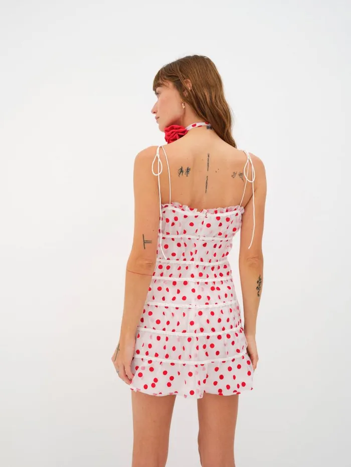 Women Dresses For Love and Lemons Agata Mini Dress Red