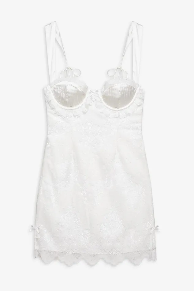 Women Dresses For Love and Lemons Allira Lace Mini Dress White