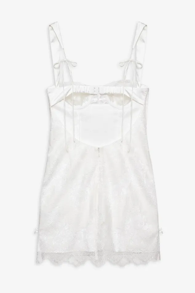 Women Dresses For Love and Lemons Allira Lace Mini Dress White