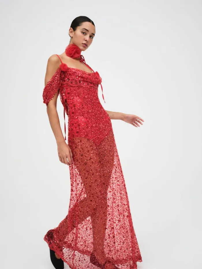 Women Dresses For Love and Lemons Amara Maxi Dress Red