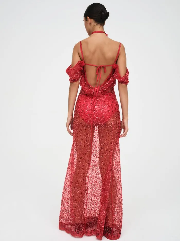 Women Dresses For Love and Lemons Amara Maxi Dress Red