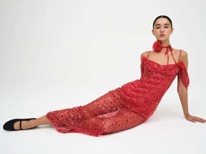 Women Dresses For Love and Lemons Amara Maxi Dress Red