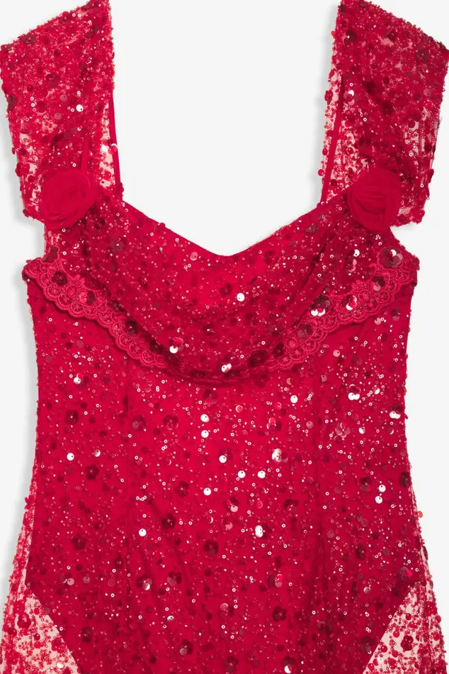 Women Dresses For Love and Lemons Amara Maxi Dress Red