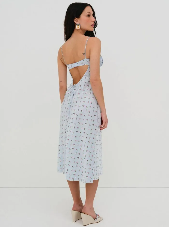 Women Dresses For Love and Lemons Aurelia Midi Slip Dress Blue Women Dresses For Love and Lemons Aurelia Midi Slip Dress Blue