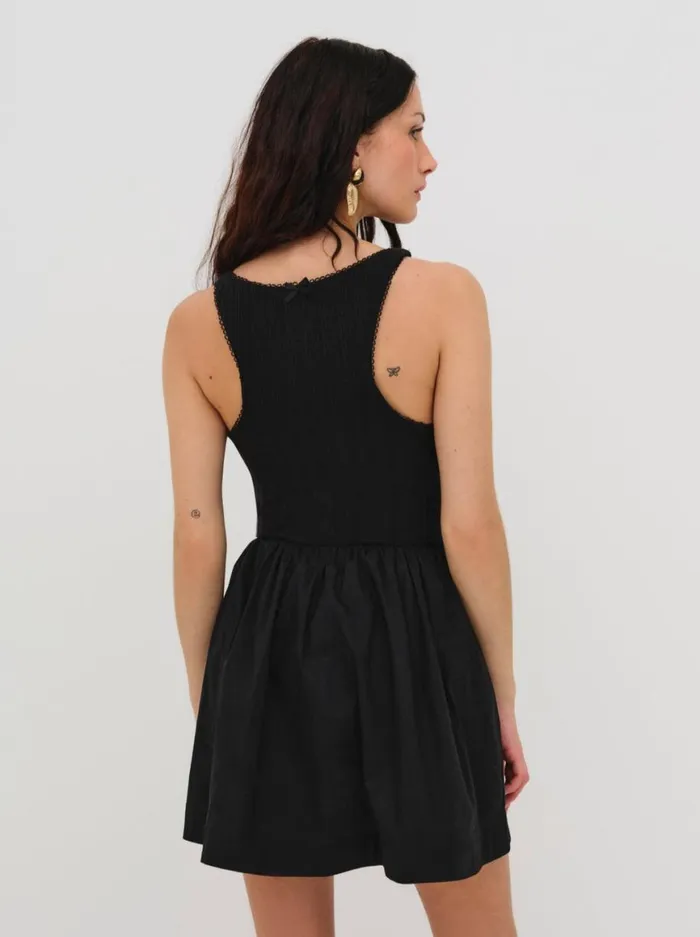 Women Dresses For Love and Lemons Billie Pointelle Mini Dress Black Women Dresses For Love and Lemons Billie Pointelle Mini Dress Black