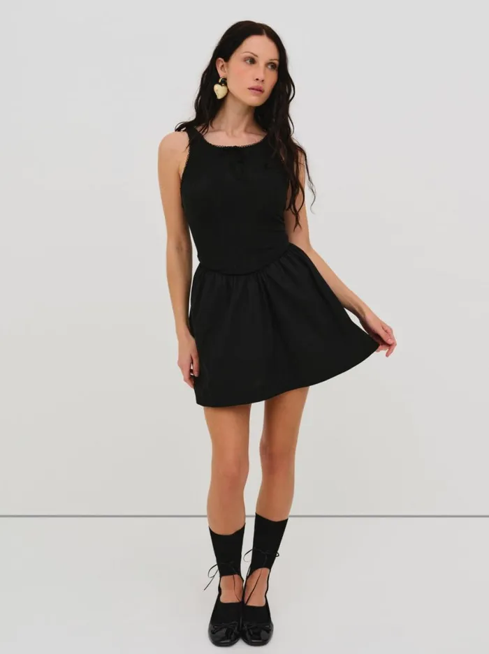 Women Dresses For Love and Lemons Billie Pointelle Mini Dress Black Women Dresses For Love and Lemons Billie Pointelle Mini Dress Black
