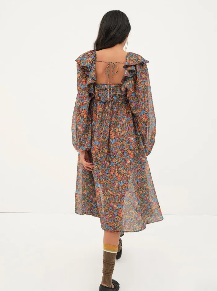Women Dresses For Love and Lemons Brittany Midi Dress Blue Women Dresses For Love and Lemons Brittany Midi Dress Blue