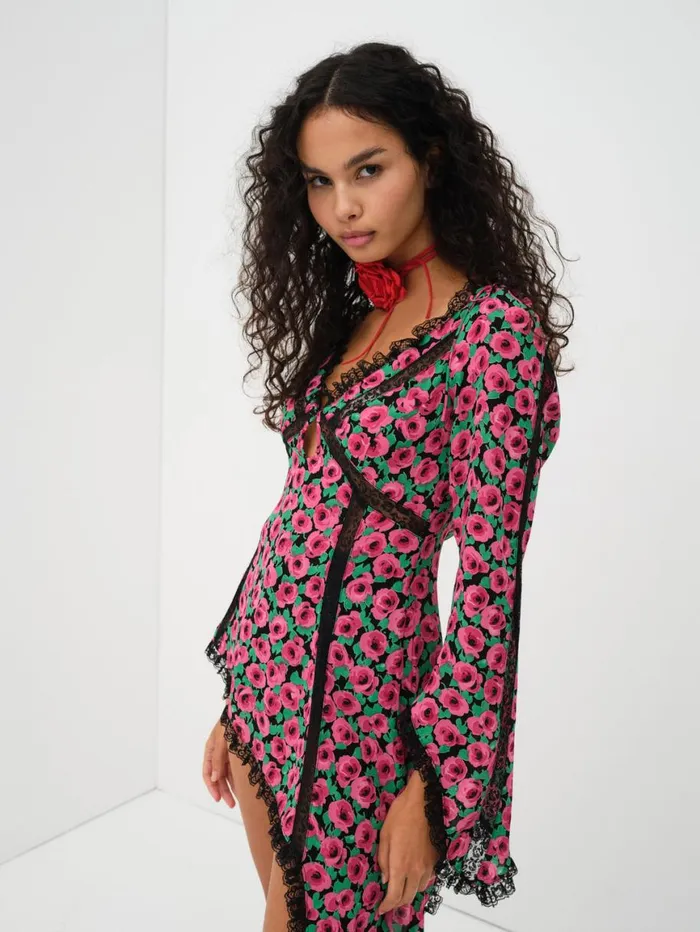 Women Dresses For Love and Lemons Brunello Asymmetrical Dress Red