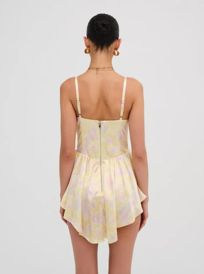 Women Dresses For Love and Lemons Charlene Mini Dress Yellow