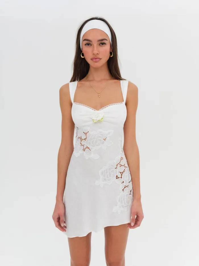 Women Dresses For Love and Lemons Claudia Mini Dress White