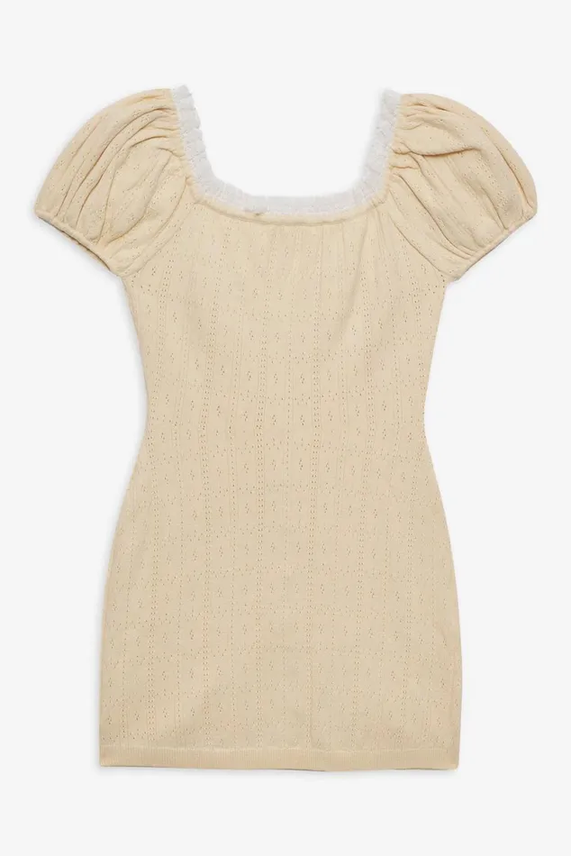 Women Dresses For Love and Lemons Daniela Knit Mini Dress Ivory Women Dresses For Love and Lemons Daniela Knit Mini Dress Ivory