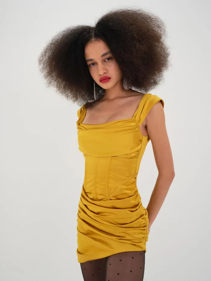 Women Dresses For Love and Lemons Drew Mini Dress Yellow Women Dresses For Love and Lemons Drew Mini Dress Yellow