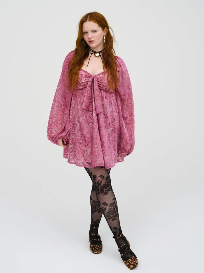 Women Dresses For Love and Lemons Francesca Mini Dress Purple